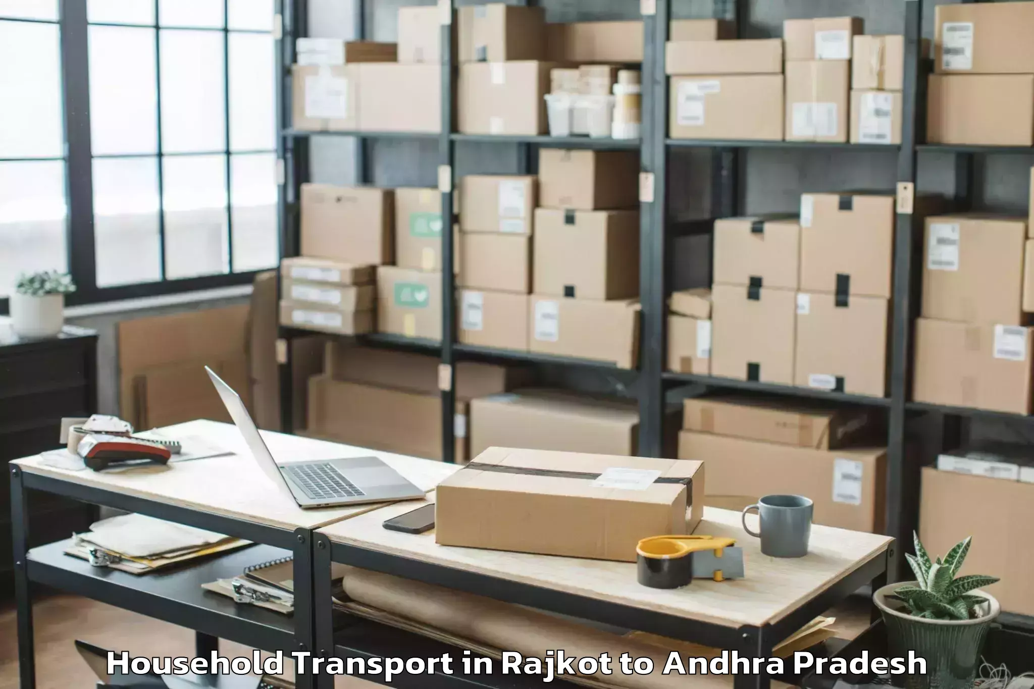 Easy Rajkot to Kajuluru Household Transport Booking